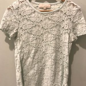 Floral Tee Lace Sheer